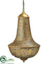 Silk Plants Direct Filigree Hanging Lamp - Gold Antique - Pack of 1