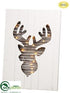 Silk Plants Direct Reindeer Wall Décor - Whitewashed - Pack of 4