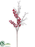 Silk Plants Direct Berry Twig Spray - Red - Pack of 12