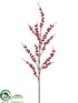 Silk Plants Direct Berry Spray - Red Brown - Pack of 12