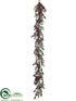 Silk Plants Direct Berry, Cherry Garland - Burgundy - Pack of 4