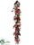 Berry, Pine Cone, Antler, Pine Garland - Red Brown - Pack of 2