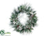 Silk Plants Direct Pine, Berry, Cone Wreath - White Brown - Pack of 2