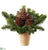 Plastic Pine Cone, Pine - Brown Green - Pack of 2