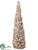 Straw Cone Topiary - Brown Snow - Pack of 2