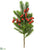 Berry, Pine Spray - Red Green - Pack of 24