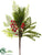 Berry, Pine Cone, Pine Spray - Red Green - Pack of 6