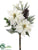 Poinsettia, Pine Cone, Pine Bundle - White Green - Pack of 6