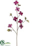 Silk Plants Direct Glittered Velvet Dogwood Spray - Eggplant - Pack of 12