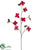 Glittered Velvet Dogwood Spray - Red - Pack of 12