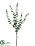 Silk Plants Direct Glitter, Snow Eucalyptus Spray - White Green - Pack of 24