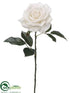 Silk Plants Direct Glitter Rose Spray - Cream - Pack of 12
