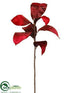 Silk Plants Direct Magnolia Leaf Spray - Burgundy - Pack of 12