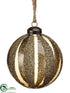 Silk Plants Direct Glass Ball Ornament - Gold Bronze - Pack of 6