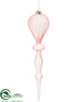Silk Plants Direct Finial Ornament - Pink - Pack of 4