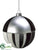 Ball Ornament - Black Silver - Pack of 4