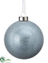 Silk Plants Direct Glass Ball Ornament - Blue - Pack of 6