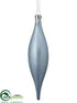 Silk Plants Direct Glass Finial Ornament - Blue - Pack of 6