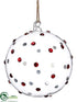 Silk Plants Direct Glass Ball Ornament - Clear Red - Pack of 6