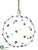 Glass Ball Ornament - Clear Green - Pack of 6