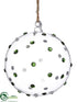 Silk Plants Direct Glass Ball Ornament - Clear Green - Pack of 6