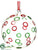 Glass Ball Ornament - Red Green - Pack of 6