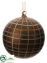 Silk Plants Direct Ball Ornament - Brown Gold - Pack of 4