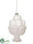 Ice Cream Sundae Ornament - White Clear - Pack of 4