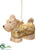 Dog Ornament - Gold - Pack of 4