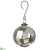 Glass Ball Ornament - Silver Antique - Pack of 4