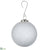 Glass Ball Ornament - White Frosted - Pack of 4