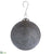 Glass Ball Ornament - Gray Antique - Pack of 4