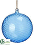 Silk Plants Direct Ball Ornament - Blue - Pack of 6