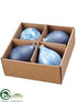 Silk Plants Direct Finial Ornament - Blue Two Tone - Pack of 4