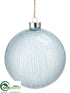 Silk Plants Direct Ball Ornament - Blue - Pack of 6