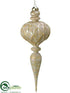 Silk Plants Direct Finial Ornament - Gold Beige - Pack of 6