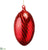 Swirl Glass Egg Ornament - Red - Pack of 4