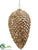 Pine Cone Ornament - Gold Antique - Pack of 6