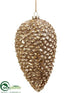 Silk Plants Direct Pine Cone Ornament - Gold Antique - Pack of 6