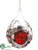 Cardinal Ornament - Beige Red - Pack of 6