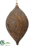 Silk Plants Direct Finial Ornament - Bronze Snow - Pack of 12