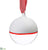 Glass Ball Ornament - White Clear - Pack of 6