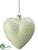 Polka Dot Heart Ornament - Green Pink - Pack of 12