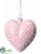 Polka Dot Heart Ornament - Pink White - Pack of 12