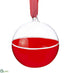 Silk Plants Direct Glass Ball Ornament - Red Clear - Pack of 6