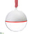 Glass Ball Ornament - White Clear - Pack of 6