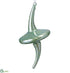 Silk Plants Direct Glass Finial Ornament - Seafoam - Pack of 3