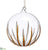 Glass Ball Ornament - Clear Gold - Pack of 6