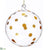 Glittered Dots Glass Ball Ornament - Clear Gold - Pack of 6