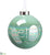 Merry Christmas Glass Ball Ornament - Seafoam White - Pack of 4